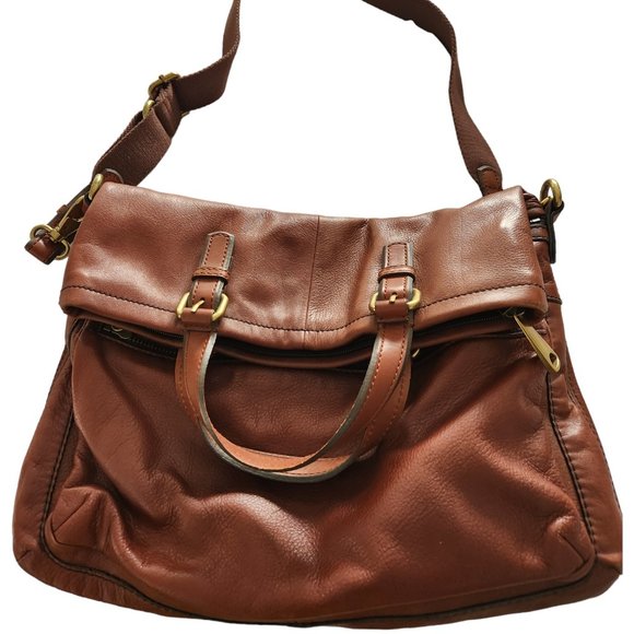 🎁🎁🔥🔥EUC: Fossil brown leather messenger bag🔥🔥🎁🎁 - Picture 2 of 3